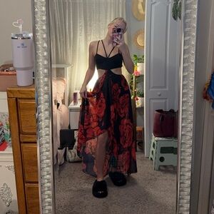 FashionNova Rose Cutout Women's Vacation Dress/Romper